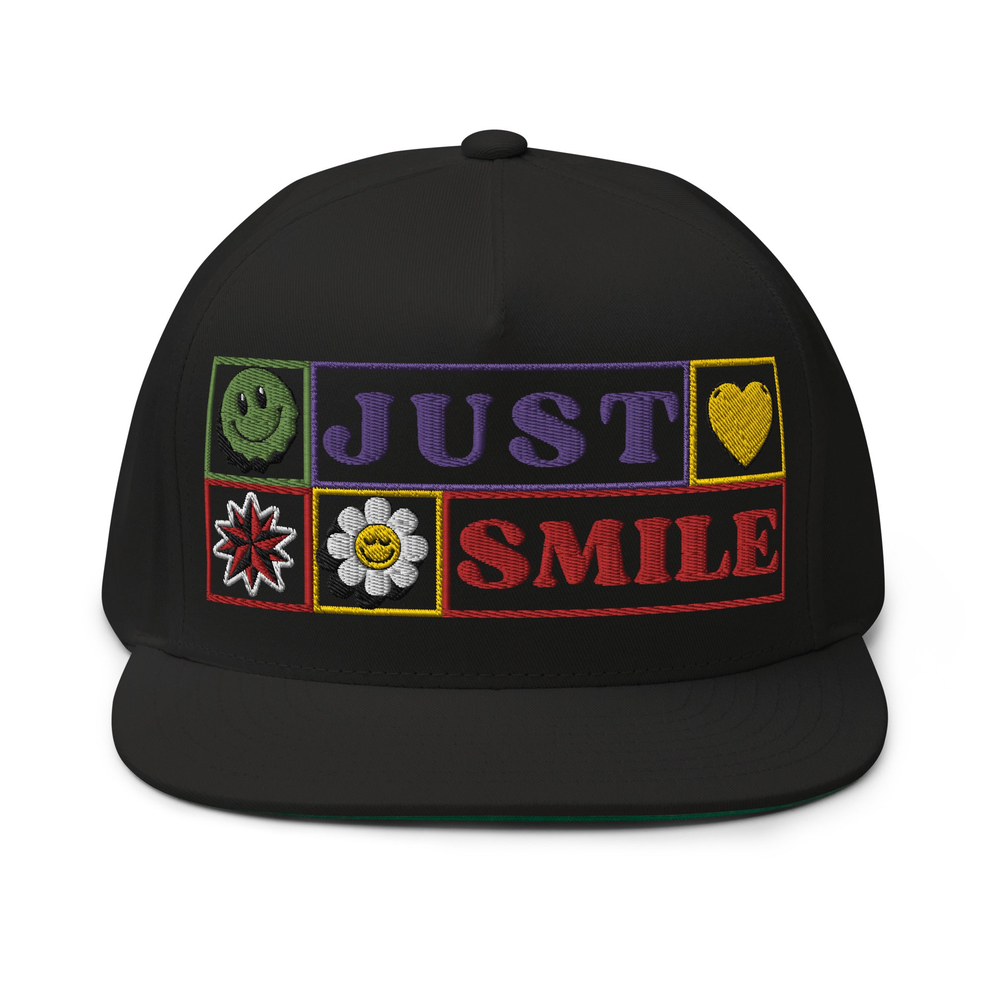 Just Smile Flat Bill Cap