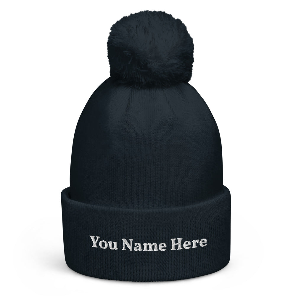 Add Your Name Pom pom beanie