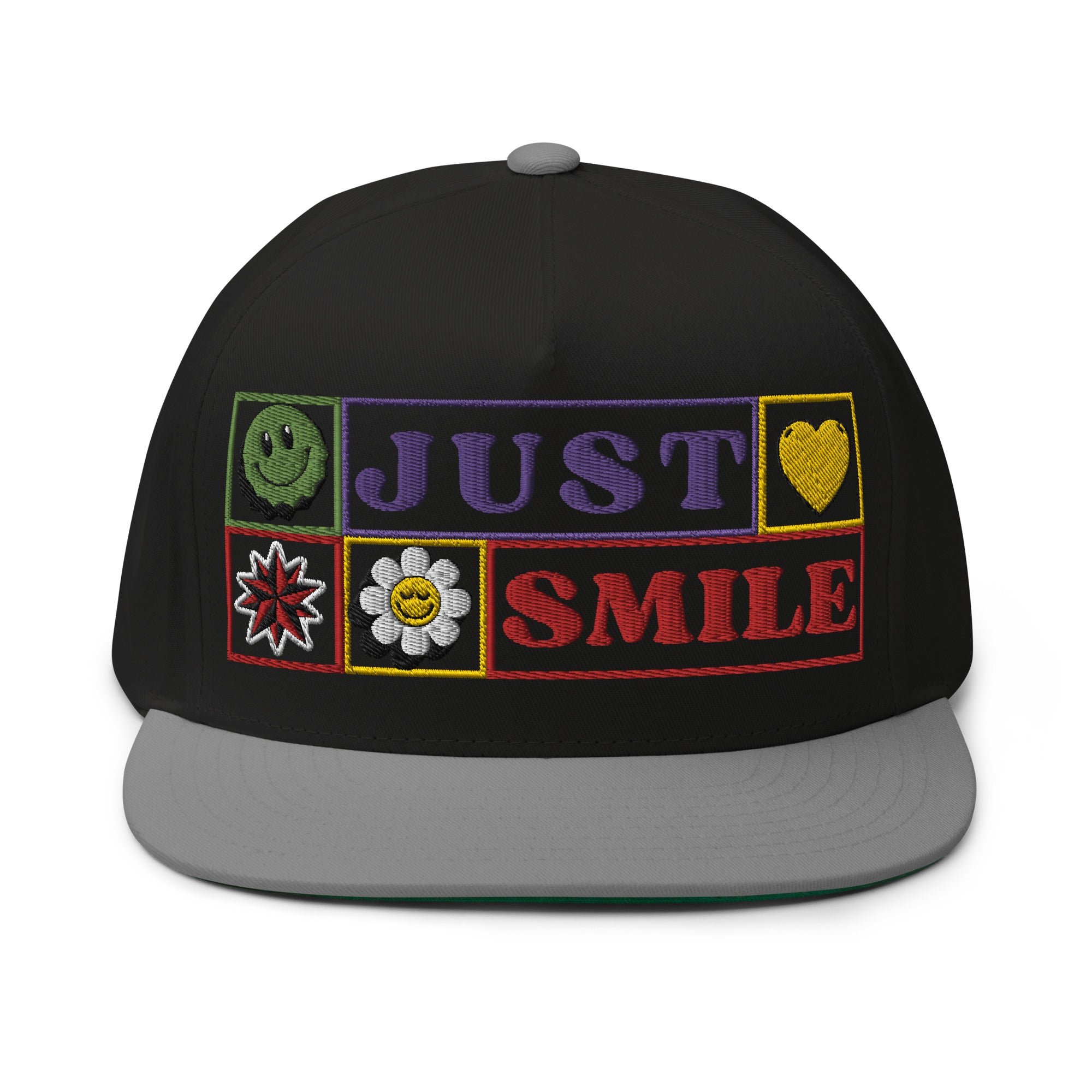 Just Smile Flat Bill Cap