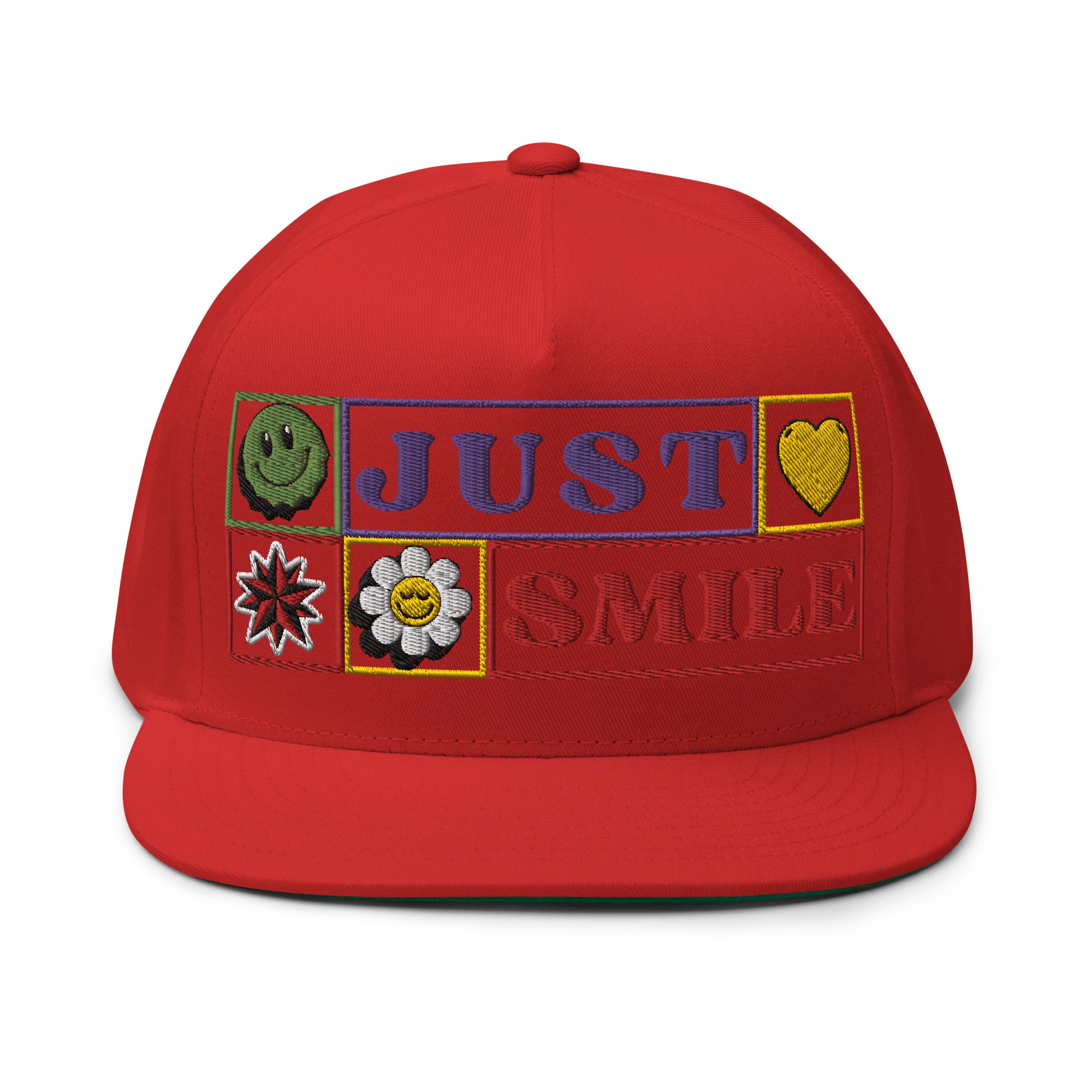 Just Smile Flat Bill Cap