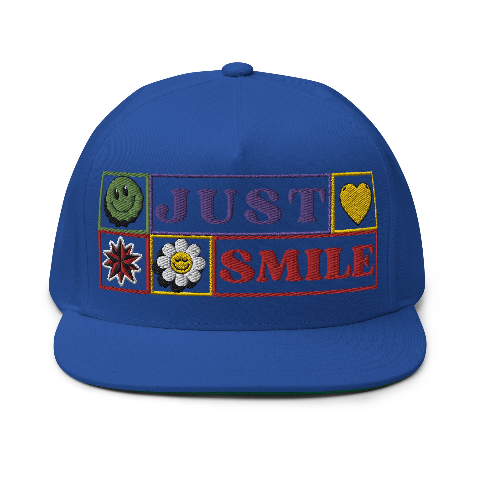 Just Smile Flat Bill Cap