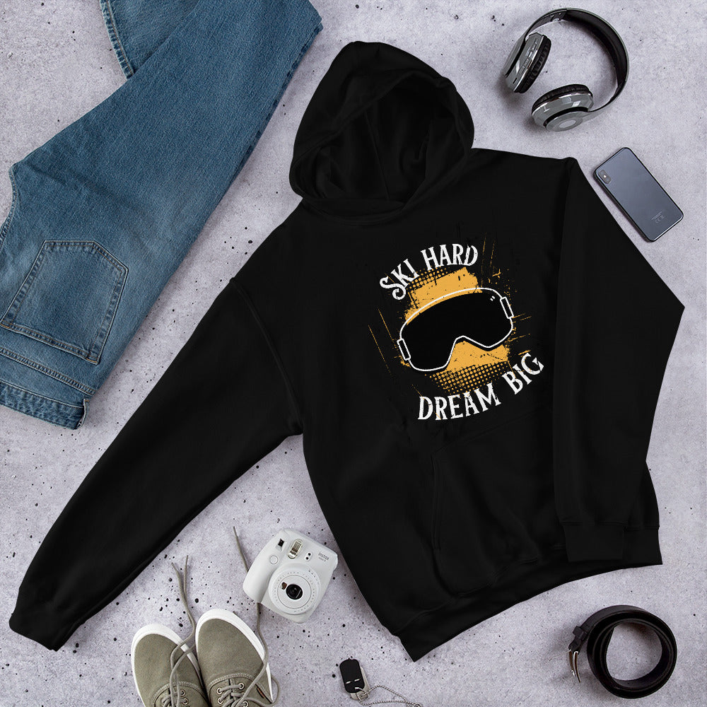 Hoodie "Ski hard, dream big"