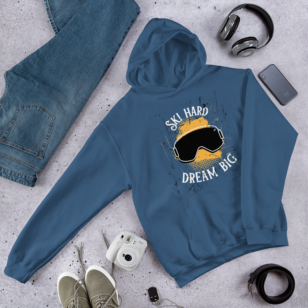 Hoodie "Ski hard, dream big"