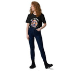 organic "Ski queen in the snow scene " cotton t-shirt