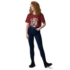 organic "Ski queen in the snow scene " cotton t-shirt