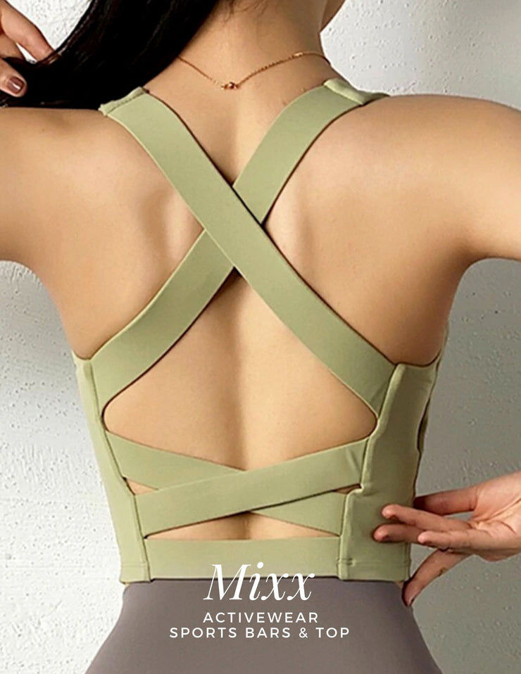 Yoga Crop Top Bras Solid Athletic Vest