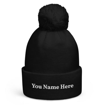 Add Your Name Pom pom beanie