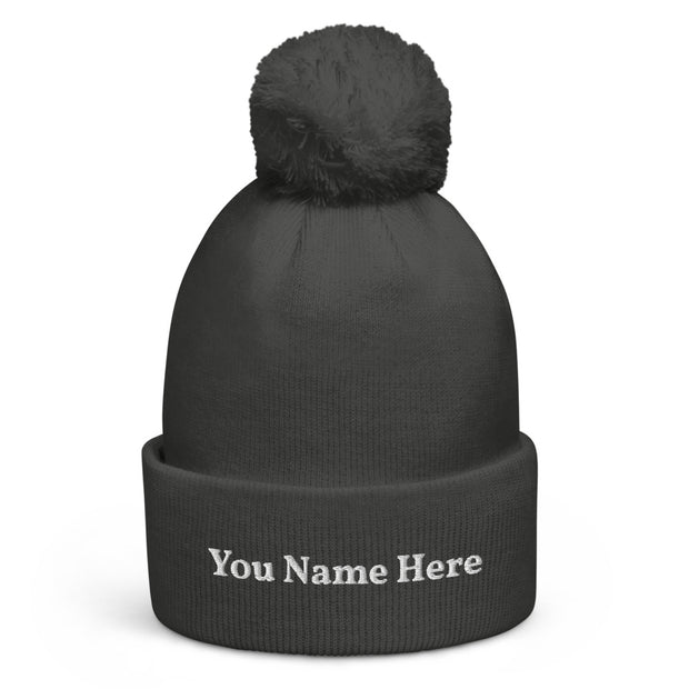 Add Your Name Pom pom beanie